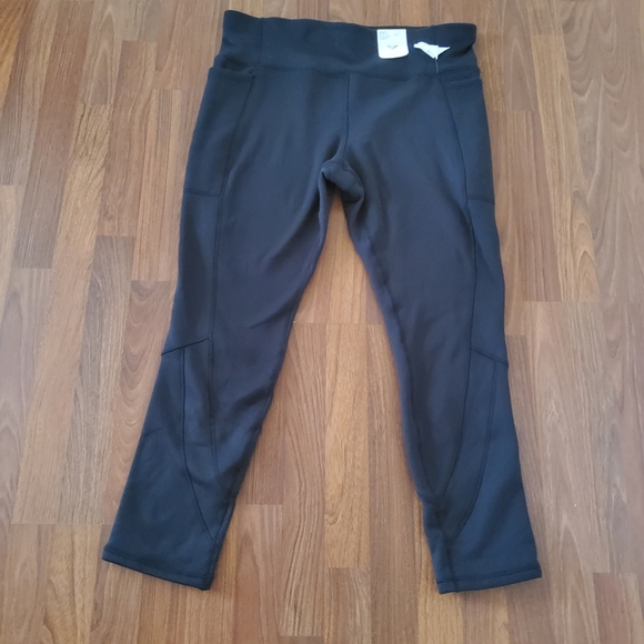 Xersion High Rise Fitted Full Length Warm Thermal Legging with Pockets XXL Black - Picture 3 of 11